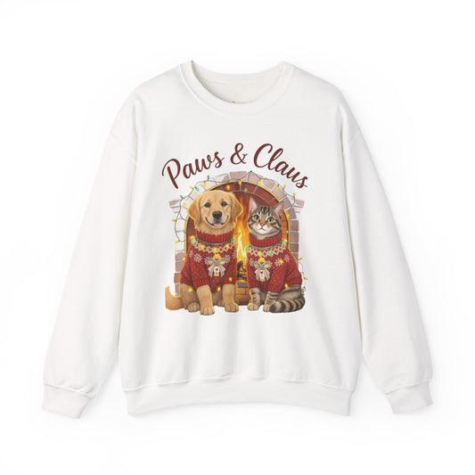 Christmas Paws & Claus Sweatshirt - Holiday Pet Lover Gift | Loom Noir