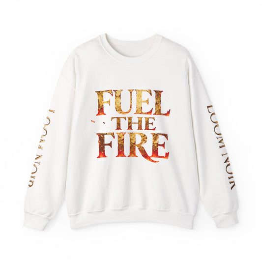 π₯ Fuel the Fire Crewneck Sweatshirt β Motivational Streetwear by Loom Noir