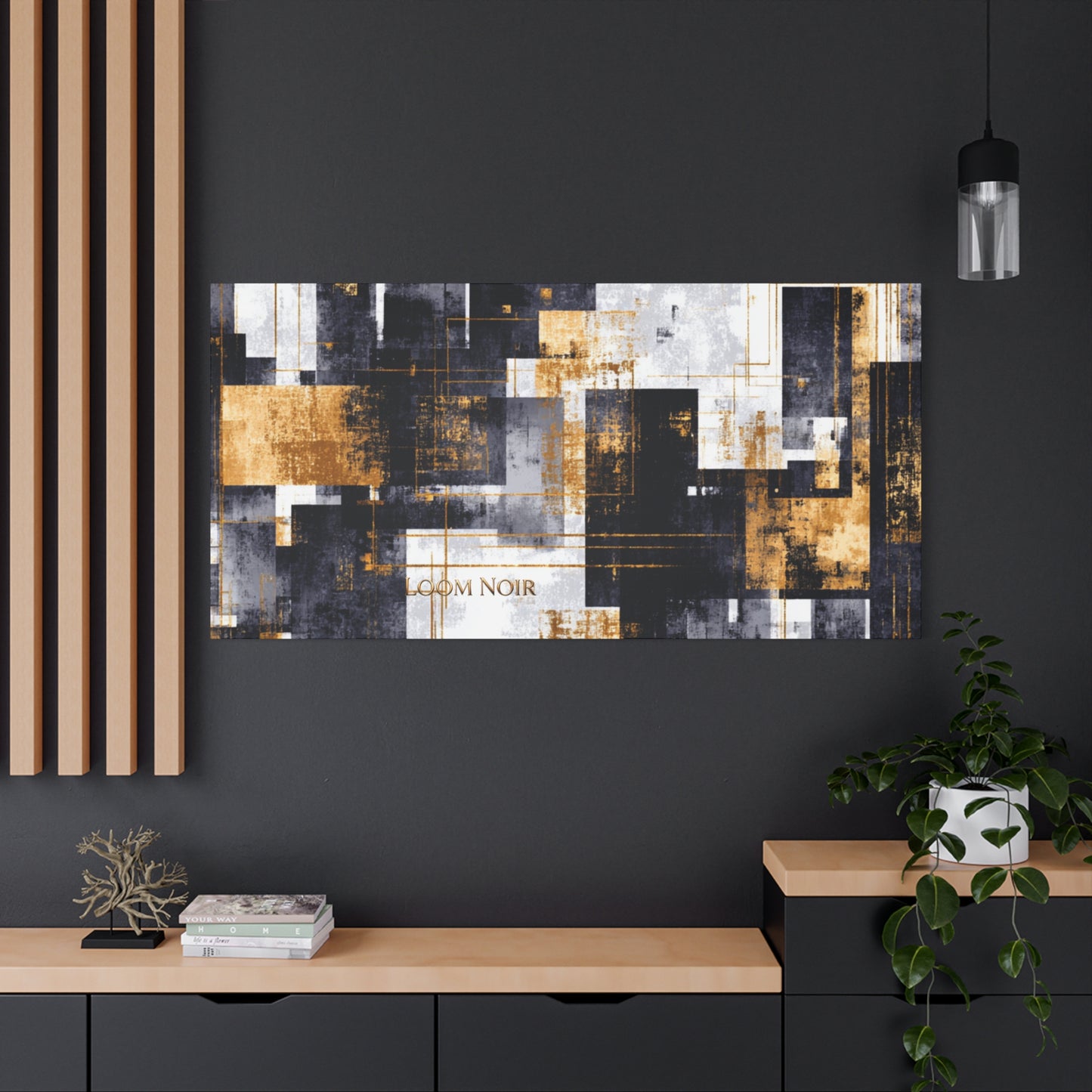 Abstract Canvas Print - Modern Wall Art | Loom Noir