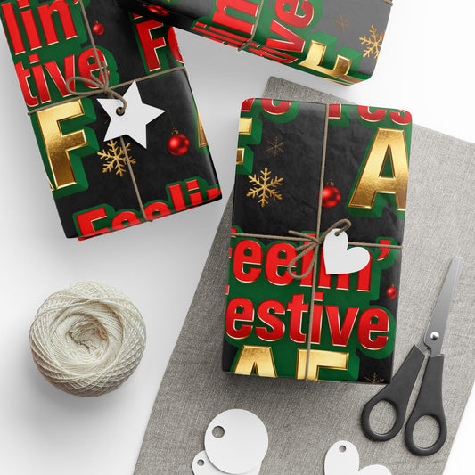 Hanukkah Wrapping Paper - Festive Gift Wrap | Loom Noir