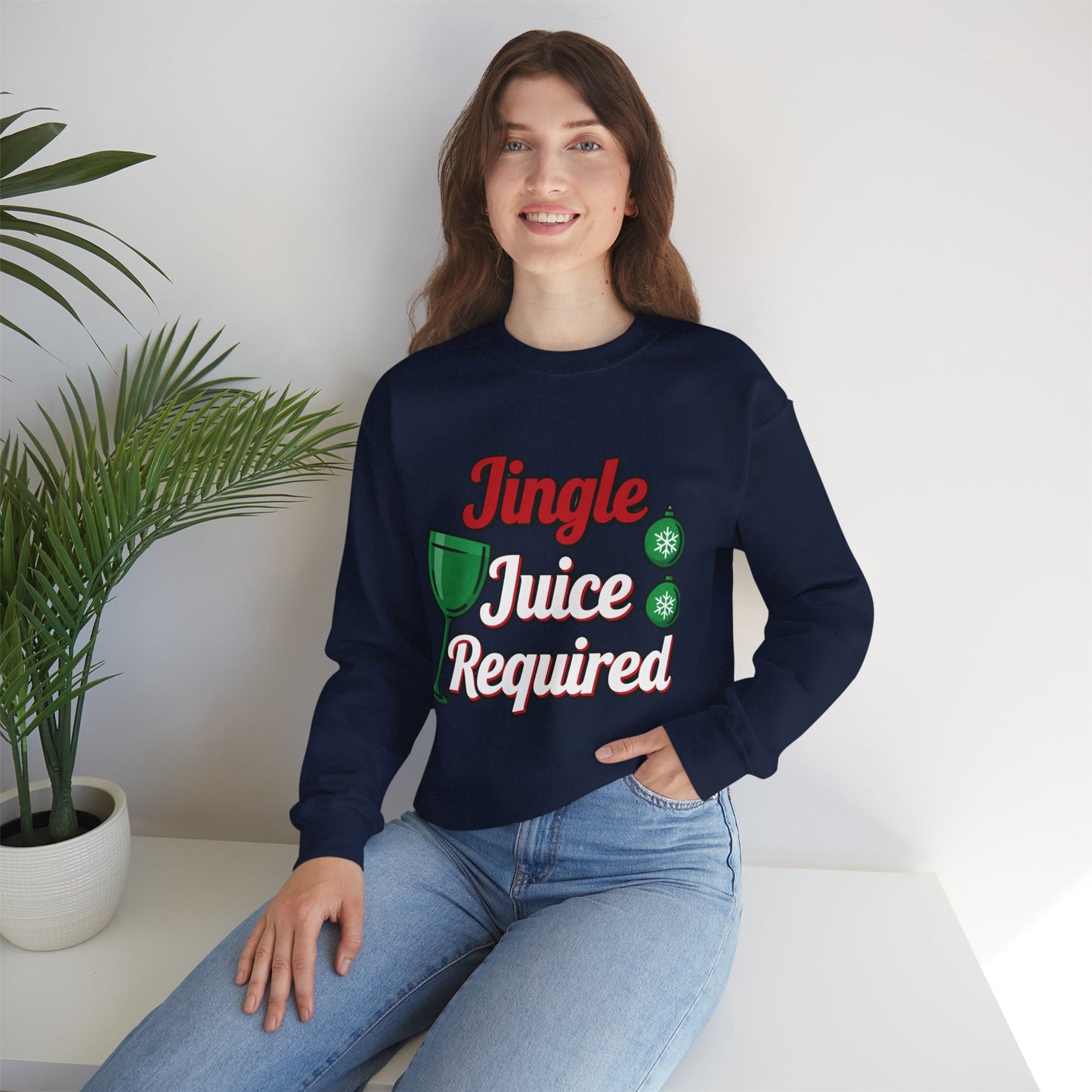 Jingle Juice Required Sweatshirt - Funny Holiday Drinking Crewneck | Loom Noir