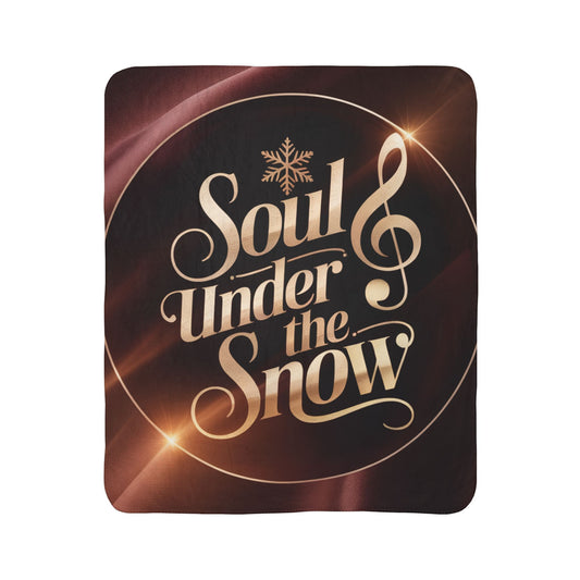 Fleece Sherpa Blanket — "Soul Under the Snow" Holiday Music-Themed Throw