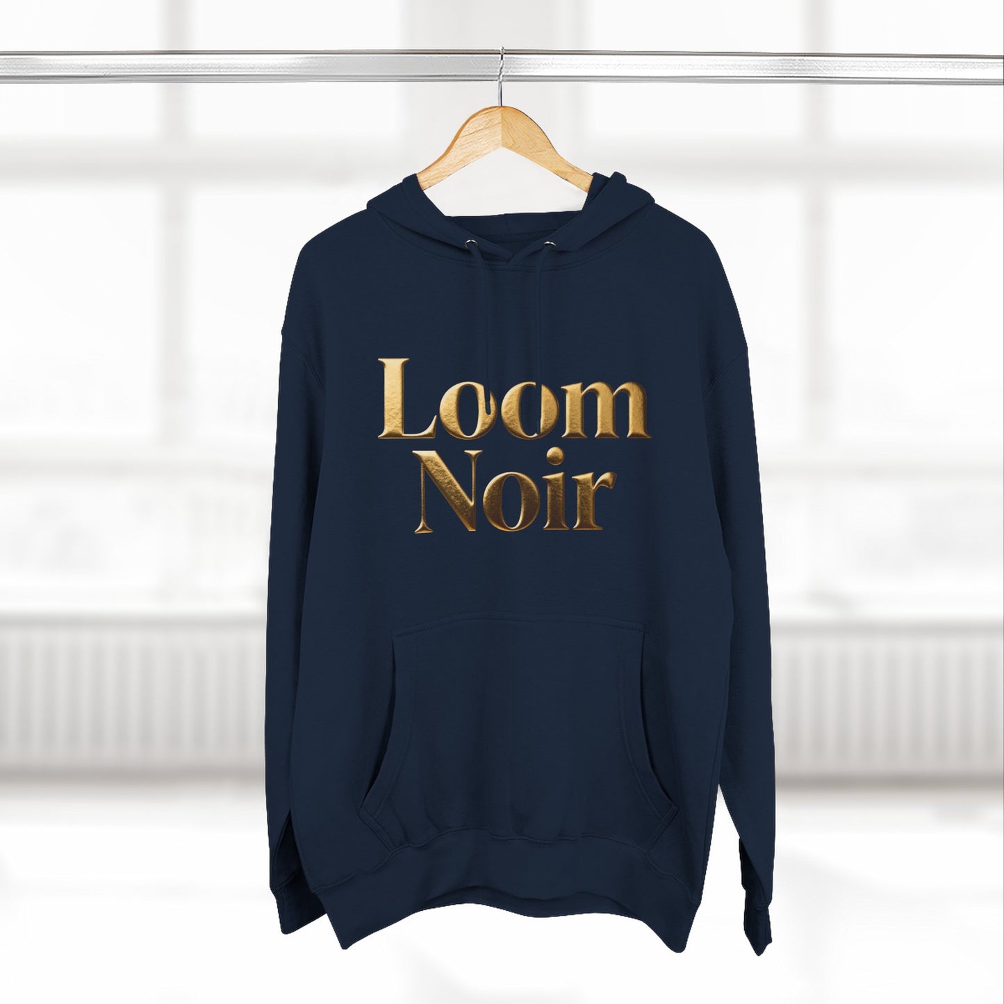 Cozy Three-Panel Fleece Hoodie - Premium Streetwear | Loom Noir