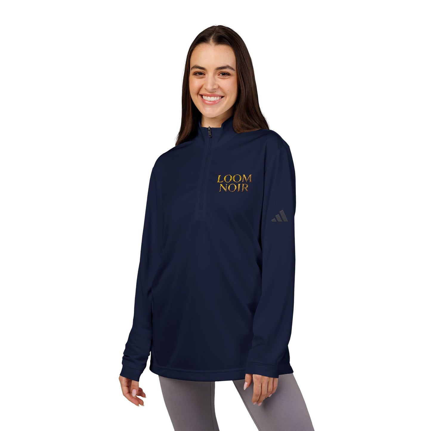 Loom Noir Quarter-Zip Pullover | Athletic Mock Neck Sweatshirt
