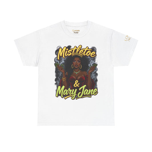 Mistletoe & Mary Jane Holiday Cannabis T-Shirt