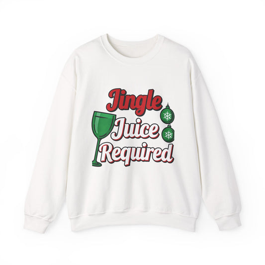 Jingle Juice Required Sweatshirt - Funny Holiday Drinking Crewneck | Loom Noir