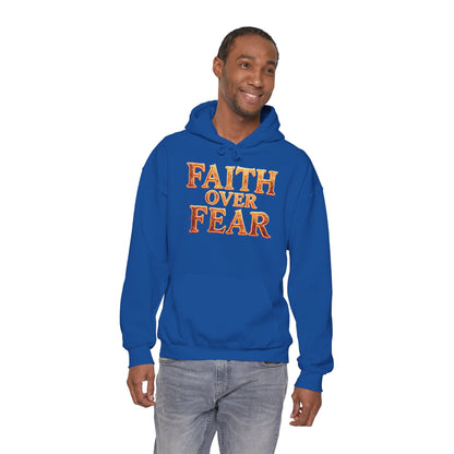 Faith Over Fear Hoodie Pullover - Christian Streetwear | Loom Noir