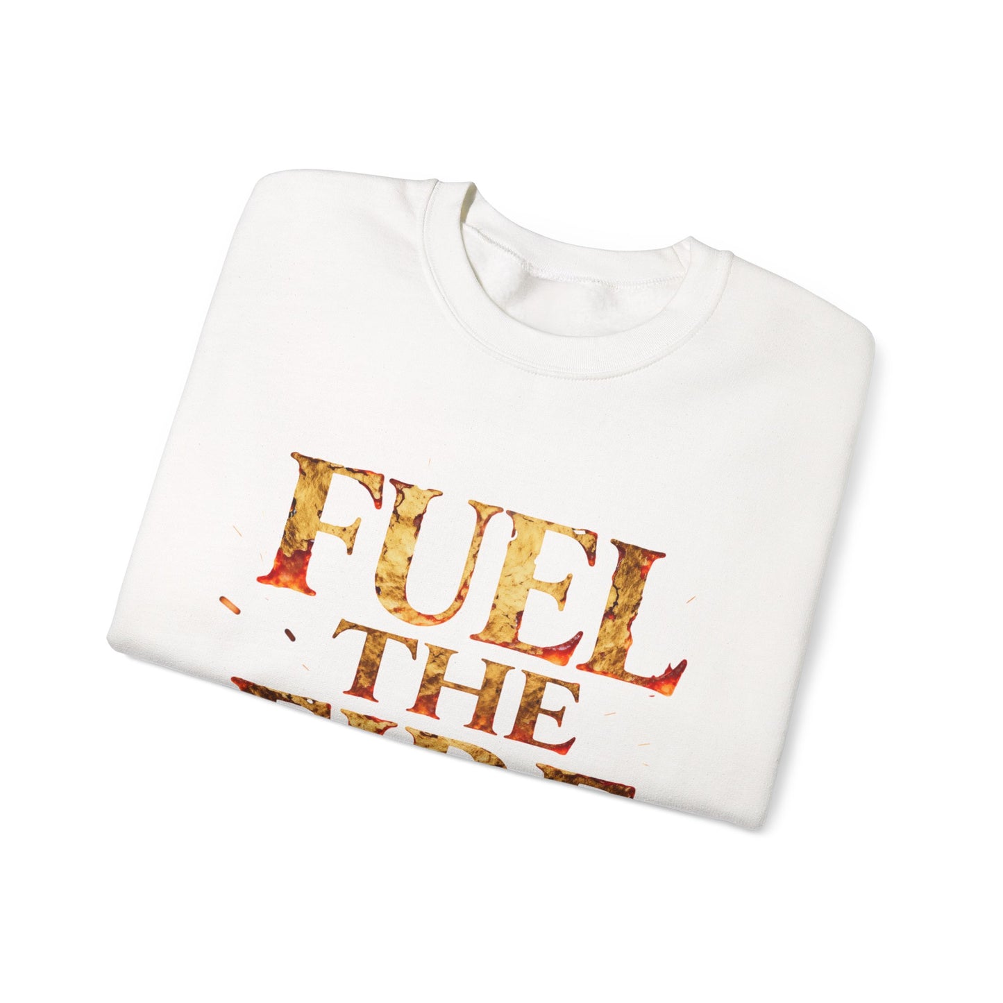 🔥 Fuel the Fire Crewneck Sweatshirt – Motivational Streetwear by Loom Noir