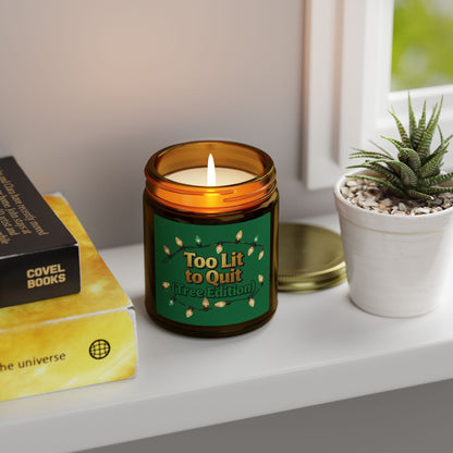 Too Lit to Quit Holiday Scented Candle - Eco-Friendly Coconut Apricot Wax | Loom Noir