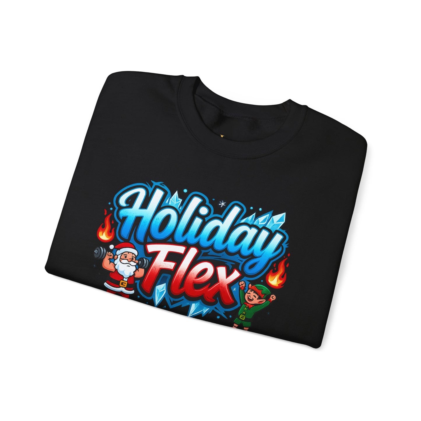 Holiday Flex Santa & Elf Sweatshirt - Funny Christmas Crewneck | Loom Noir