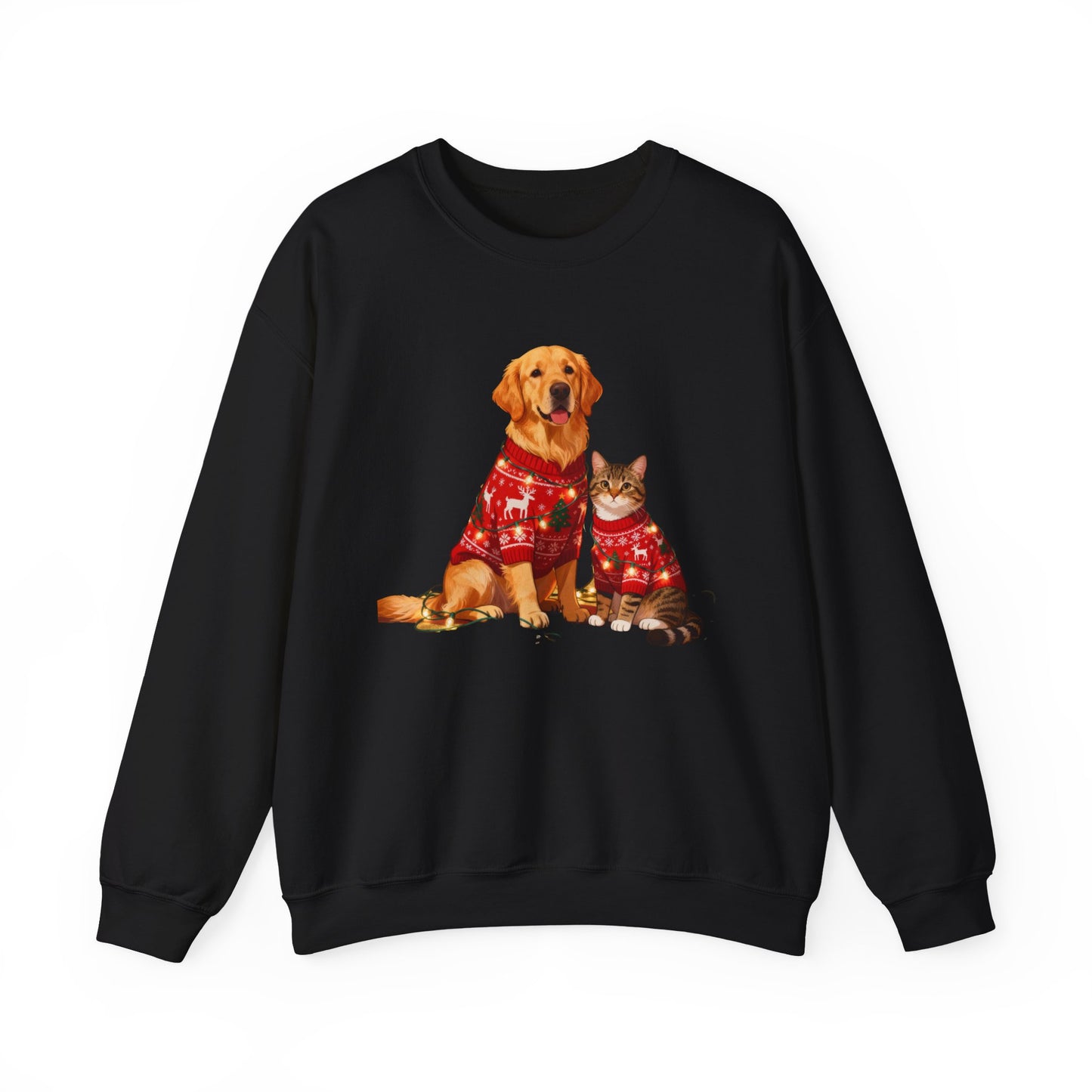 Holiday Pet Sweaters Heavy Blend Sweatshirt - Festive Crewneck | Loom Noir