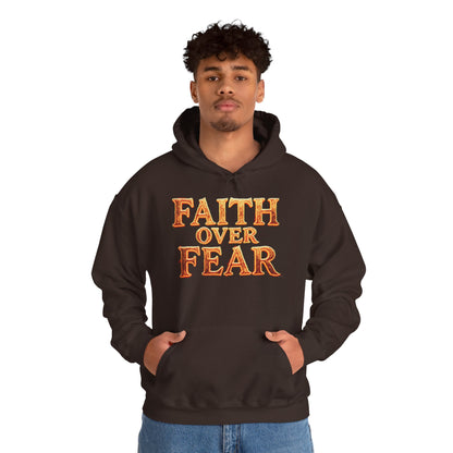 Faith Over Fear Hoodie Pullover - Christian Streetwear | Loom Noir