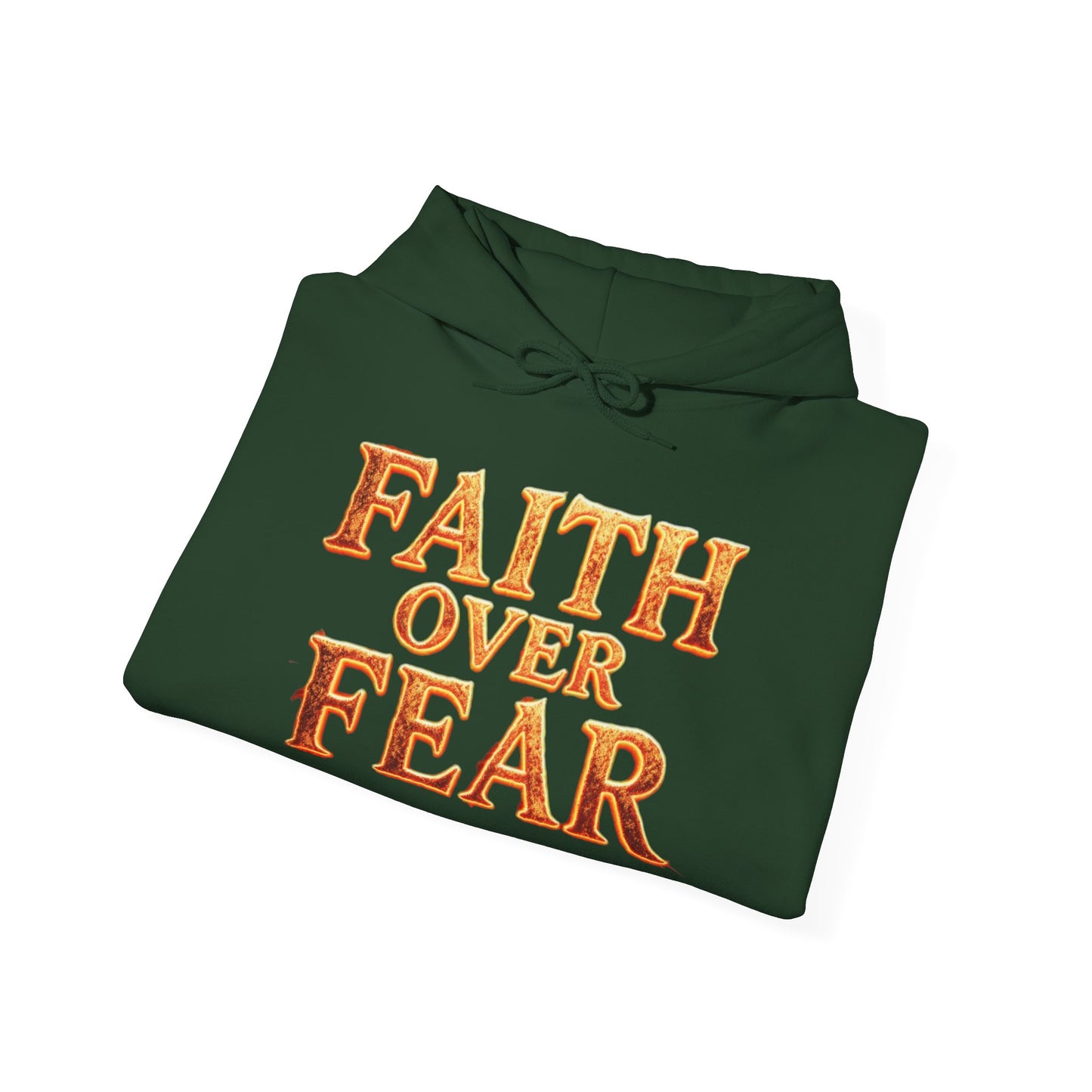 Faith Over Fear Hoodie Pullover - Christian Streetwear | Loom Noir