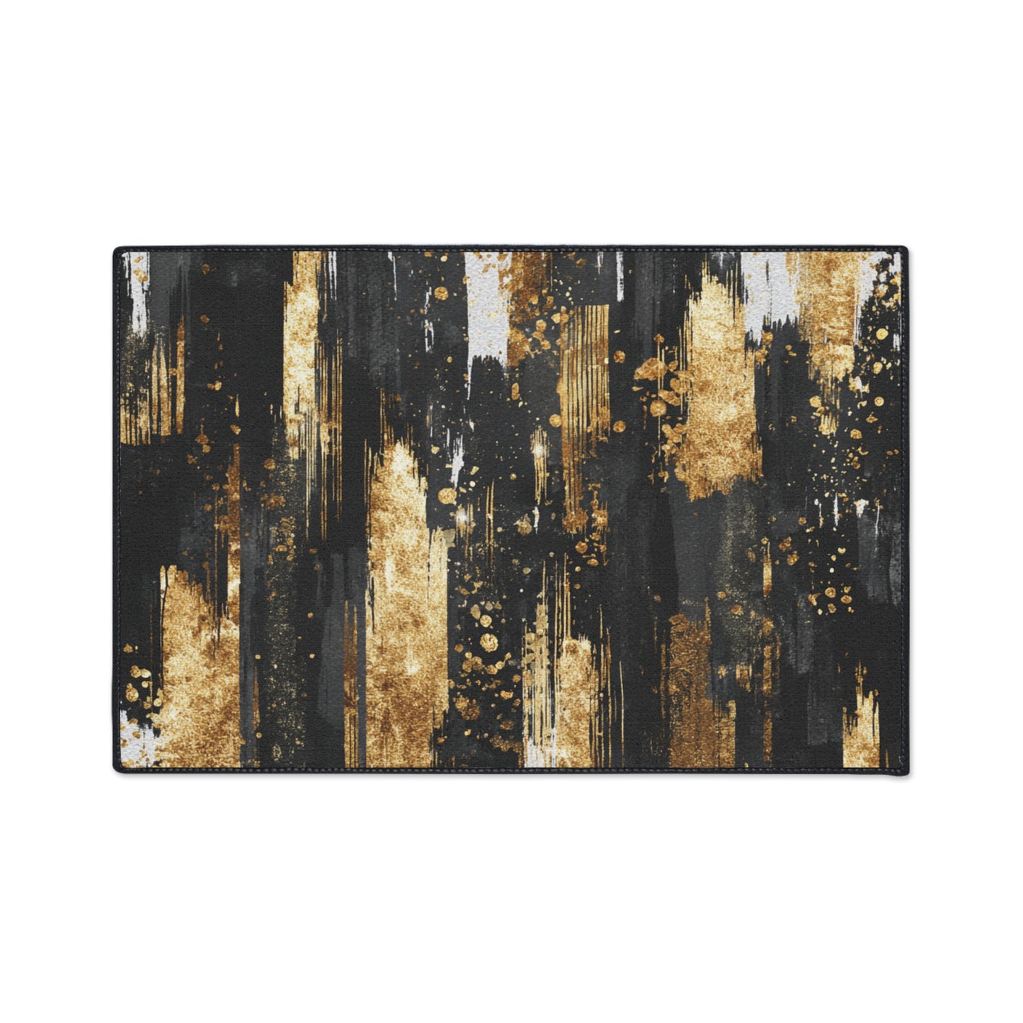 Abstract Industrial Heavy-Duty Floor Mat — Modern Geometric Entrance Rug | Loom Noir