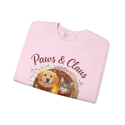 Christmas Paws & Claus Sweatshirt - Holiday Pet Lover Gift | Loom Noir