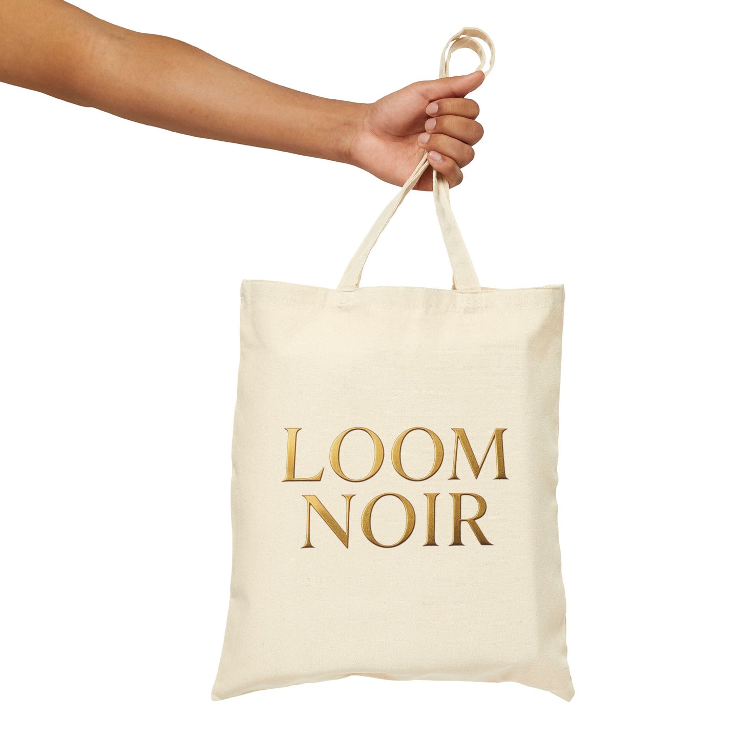 Loom Noir Tote Bag - Canvas Market Shopping Bag | Loom Noir