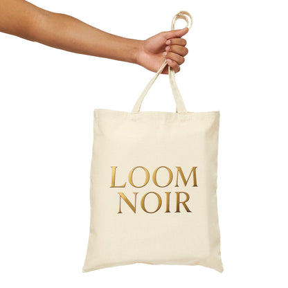 Loom Noir Tote Bag - Canvas Market Shopping Bag | Loom Noir