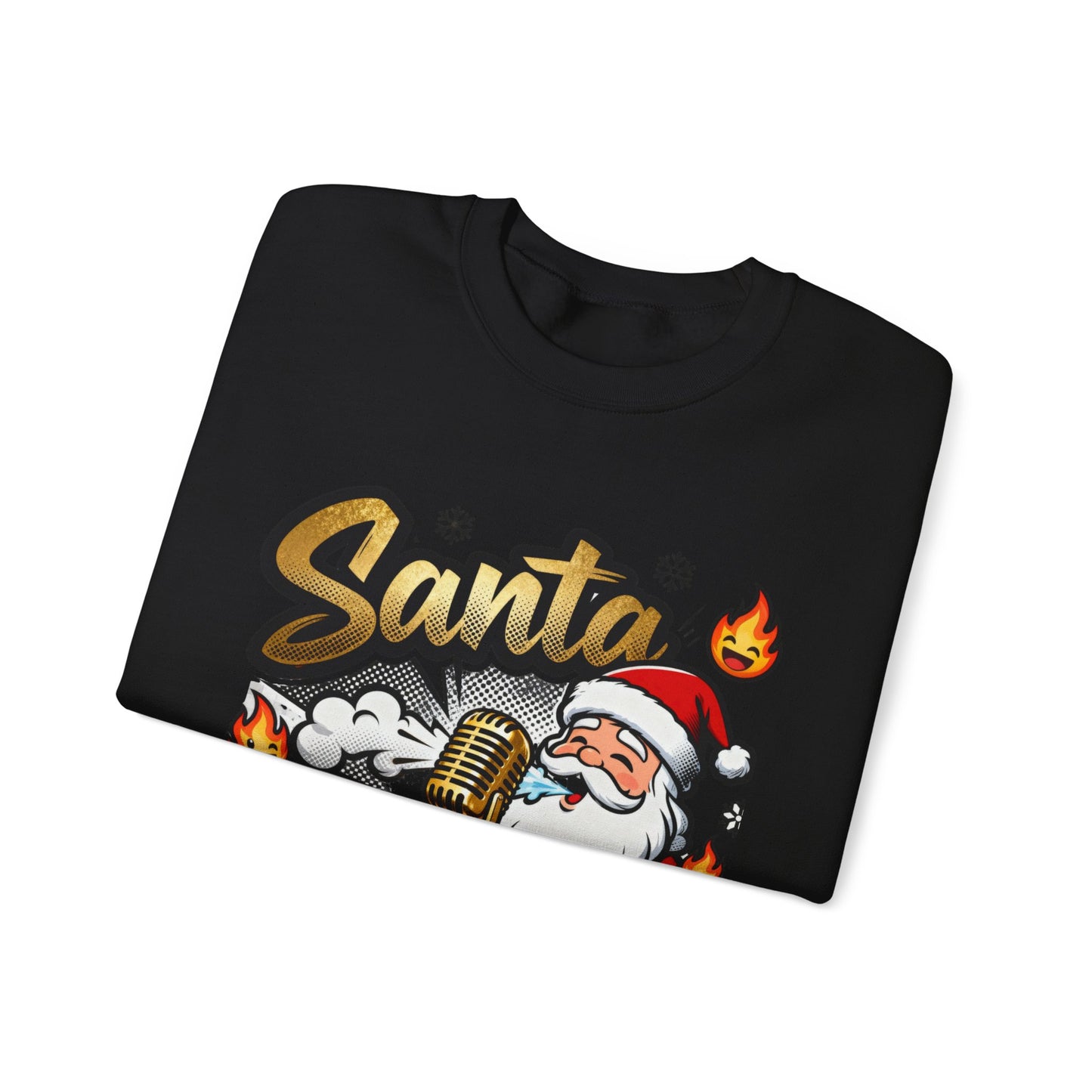 Santa Bars Sweatshirt - Funny Christmas Rap Crewneck | Loom Noir