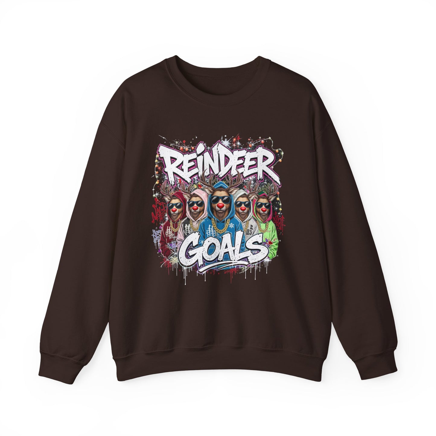 Reindeer Goals Sweatshirt - Funny Christmas Holiday Crewneck | Loom Noir