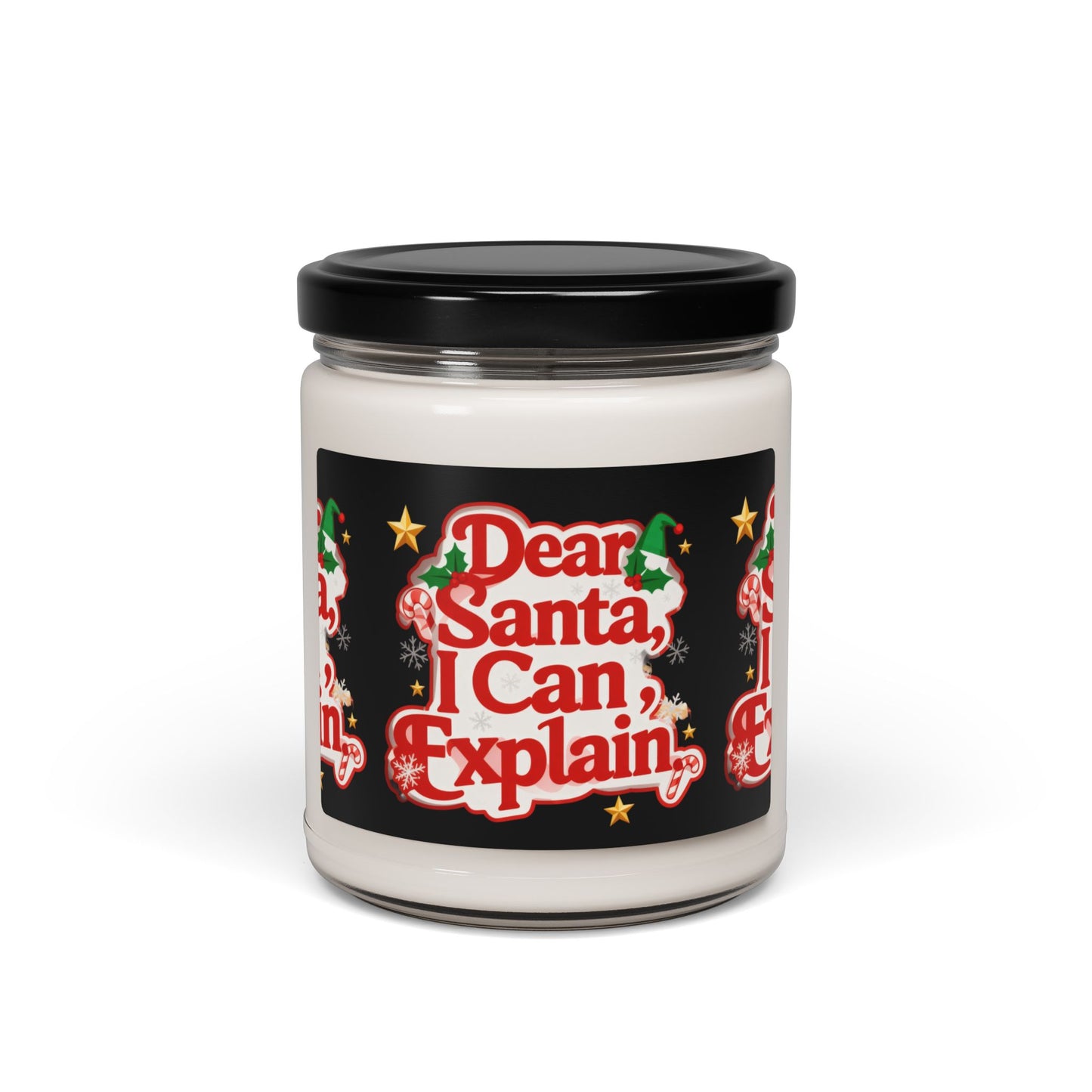 Dear Santa I Can Explain Scented Soy Candle - Funny Christmas 9oz | Loom Noir