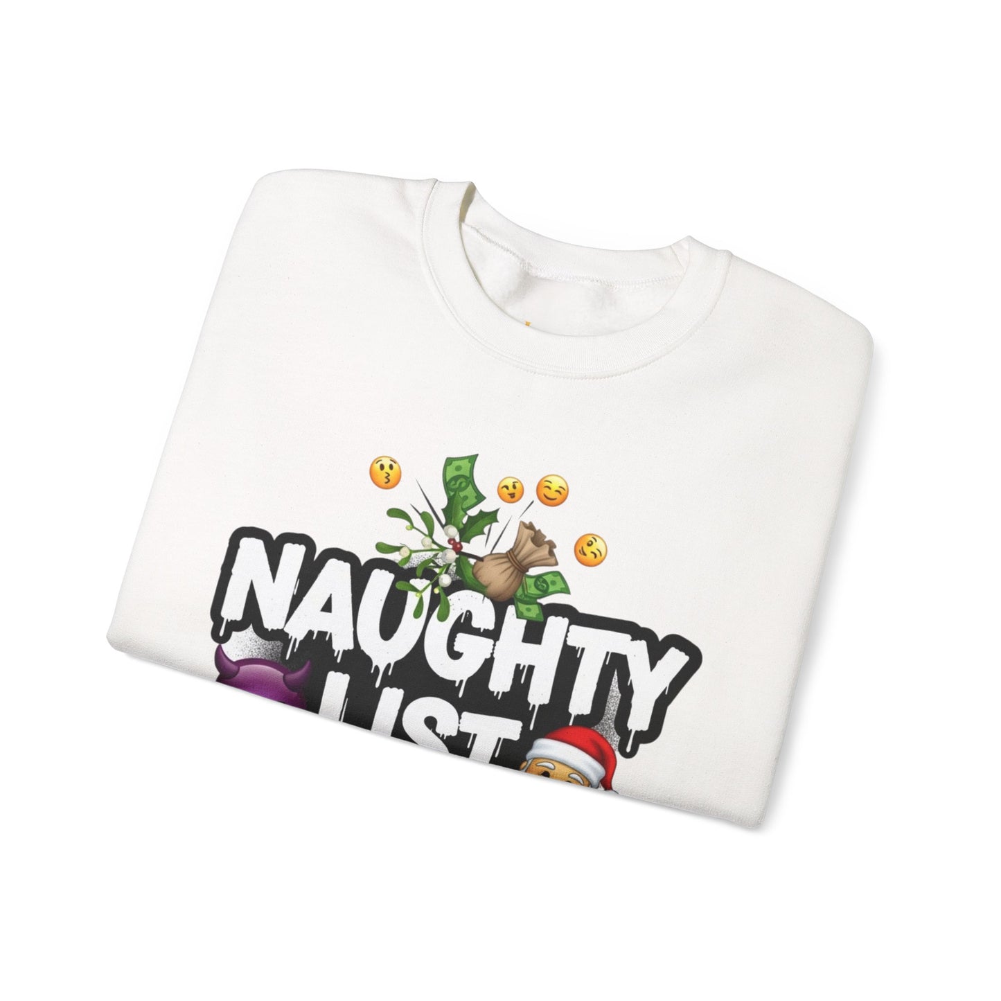 Naughty List Certified Sweatshirt - Funny Christmas Crewneck | Loom Noir