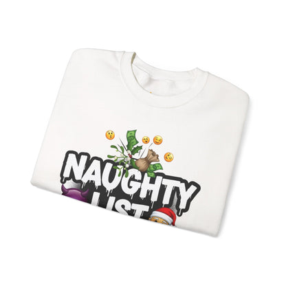 Naughty List Certified Sweatshirt - Funny Christmas Crewneck | Loom Noir