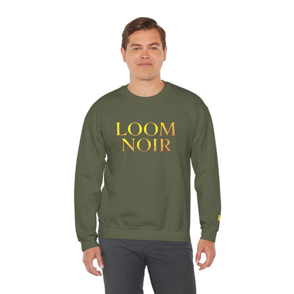 Gothic Gold Script Crewneck - Loom Noir Streetwear Sweatshirt