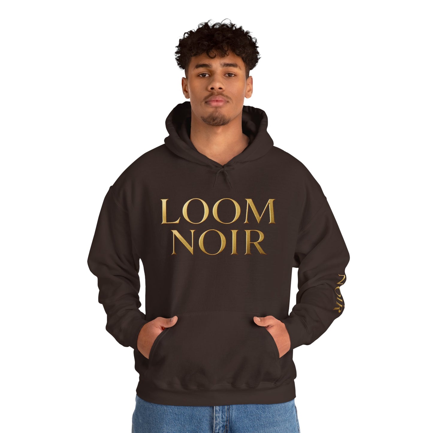 Gold-Print Hoodie - Premium Streetwear | Loom Noir