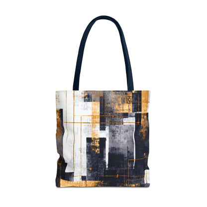 Modern Gold & Navy Tote Bag - Stylish Shopping Bag | Loom Noir