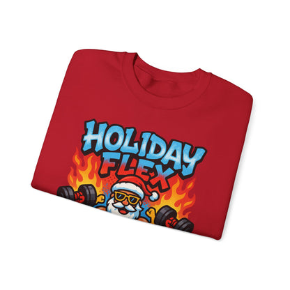 Holiday Flex Fit Santa Sweatshirt - Funny Christmas Crewneck | Loom Noir