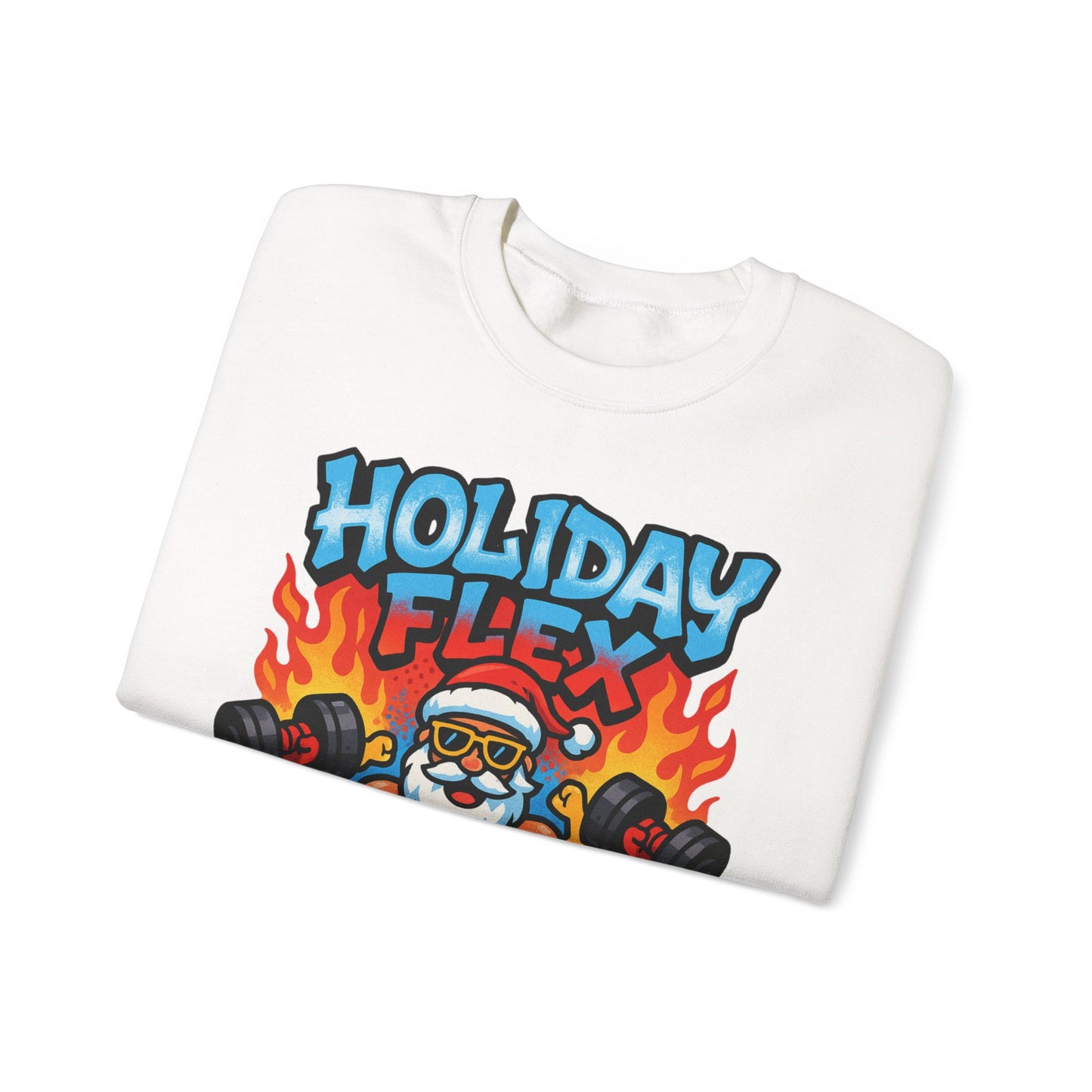 Holiday Flex Fit Santa Sweatshirt - Funny Christmas Crewneck | Loom Noir