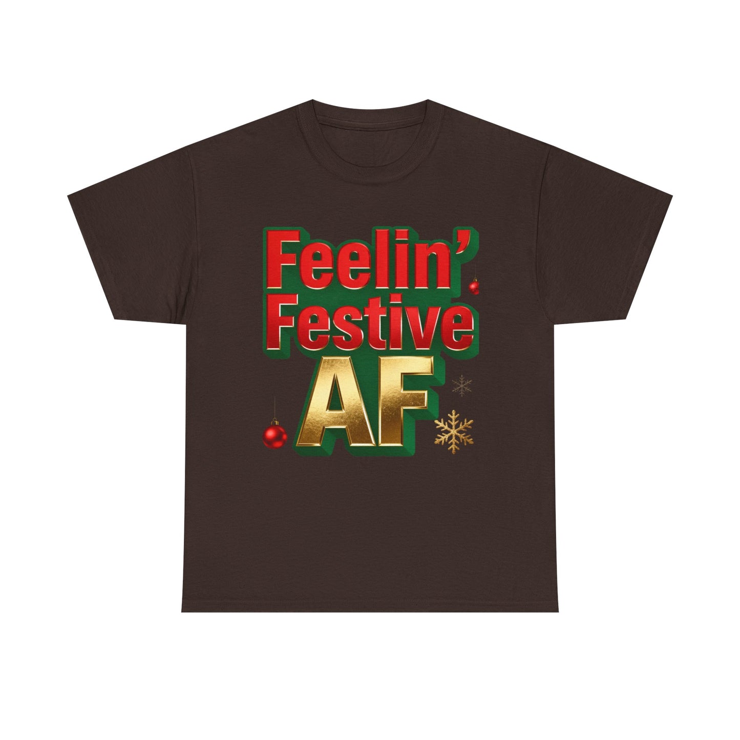 Festive AF Unisex T-Shirt - Funny Christmas Tee | Loom Noir