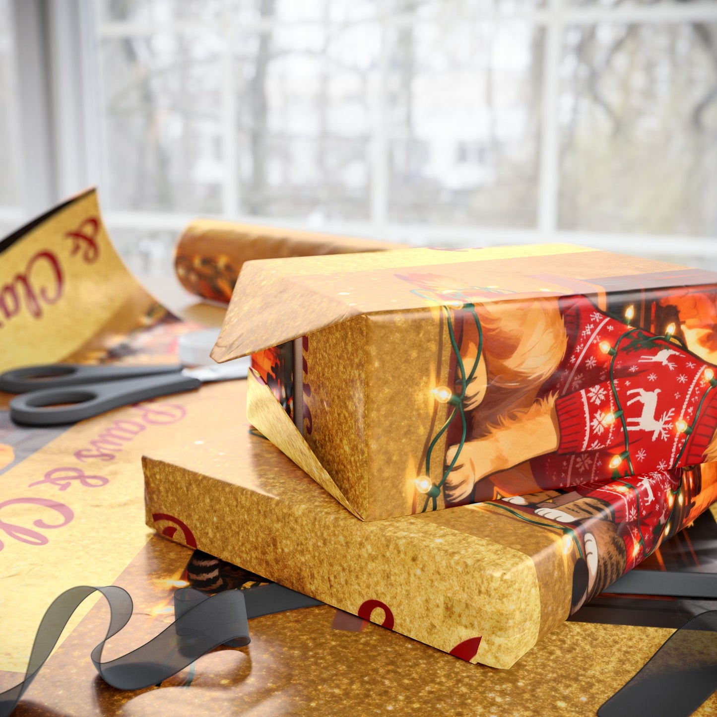 Holiday Gift Wrap - Festive Christmas Wrapping Paper | Loom Noir