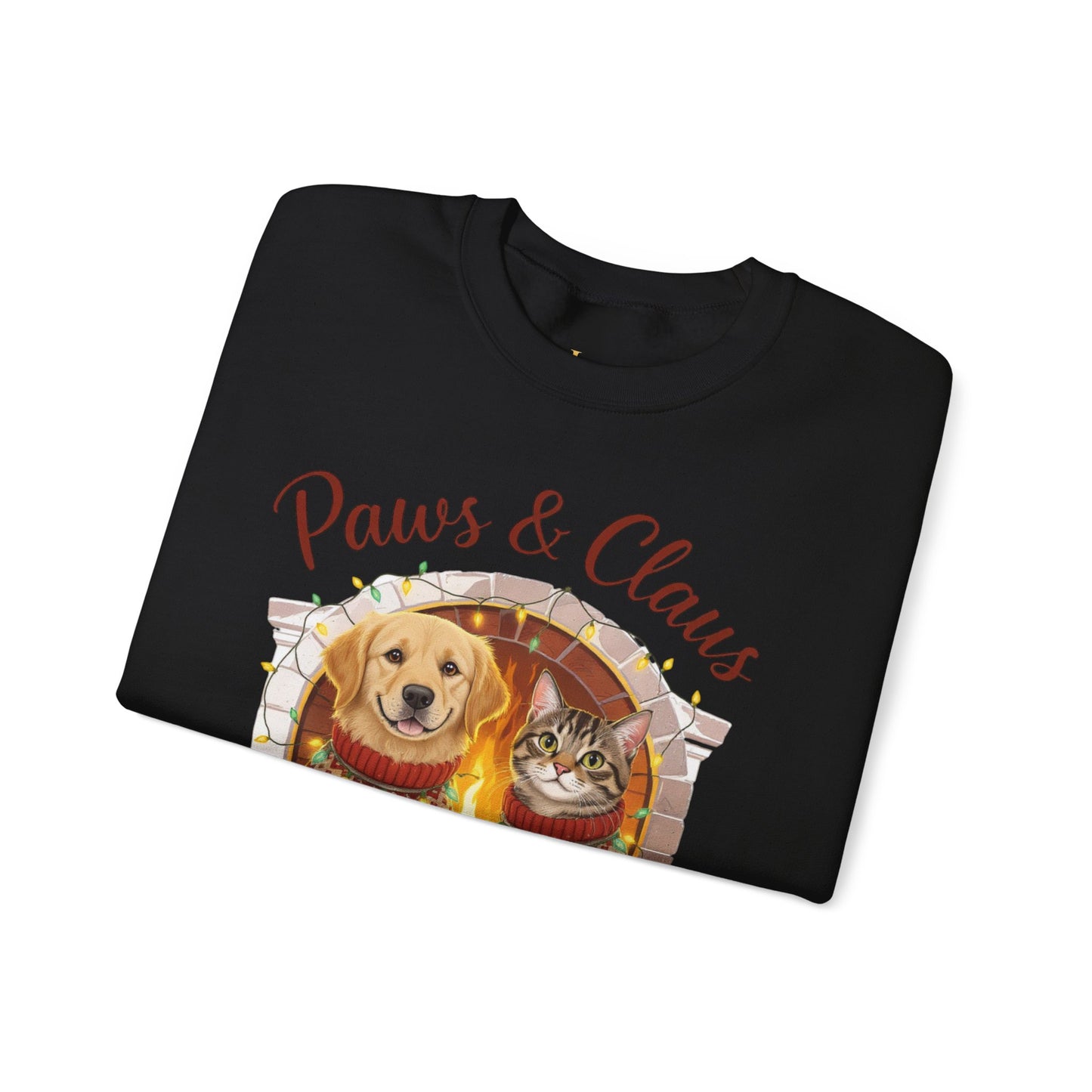 Christmas Paws & Claus Sweatshirt - Holiday Pet Lover Gift | Loom Noir