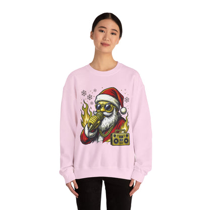 Santa Rapper Holiday Sweatshirt - Hip Hop Christmas Crewneck | Loom Noir