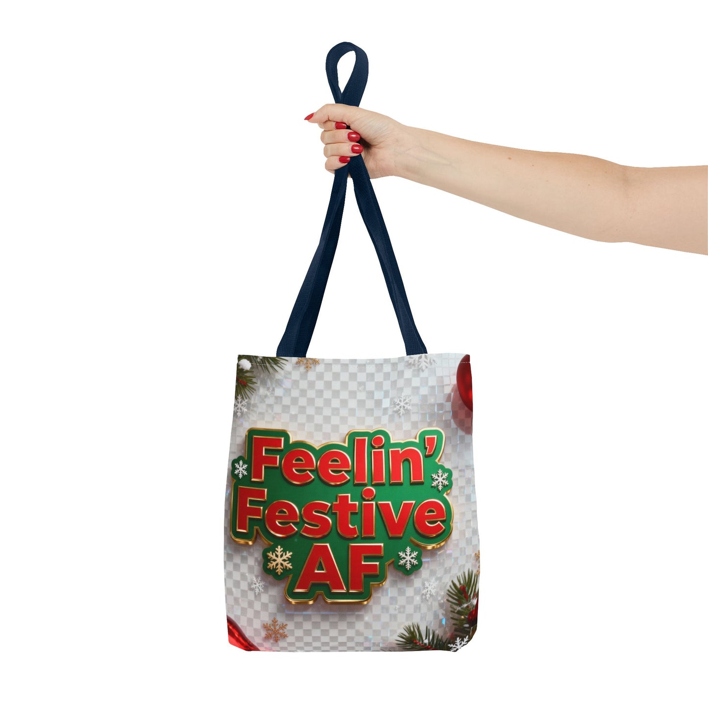 Feelin' Festive AF Tote Bag - Holiday Shopping Bag | Loom Noir