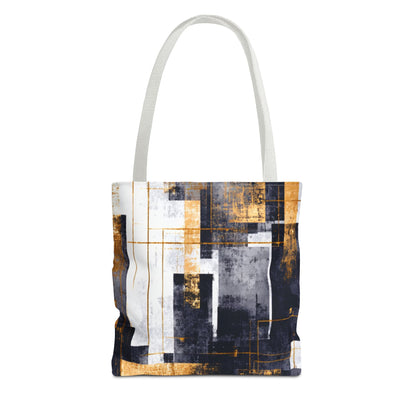 Modern Gold & Navy Tote Bag - Stylish Shopping Bag | Loom Noir