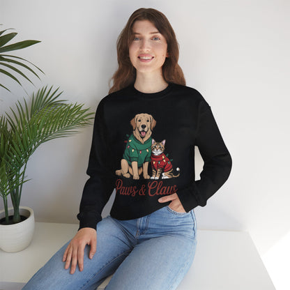Paws & Claus Holiday Sweatshirt - Festive Pet Apparel | Loom Noir