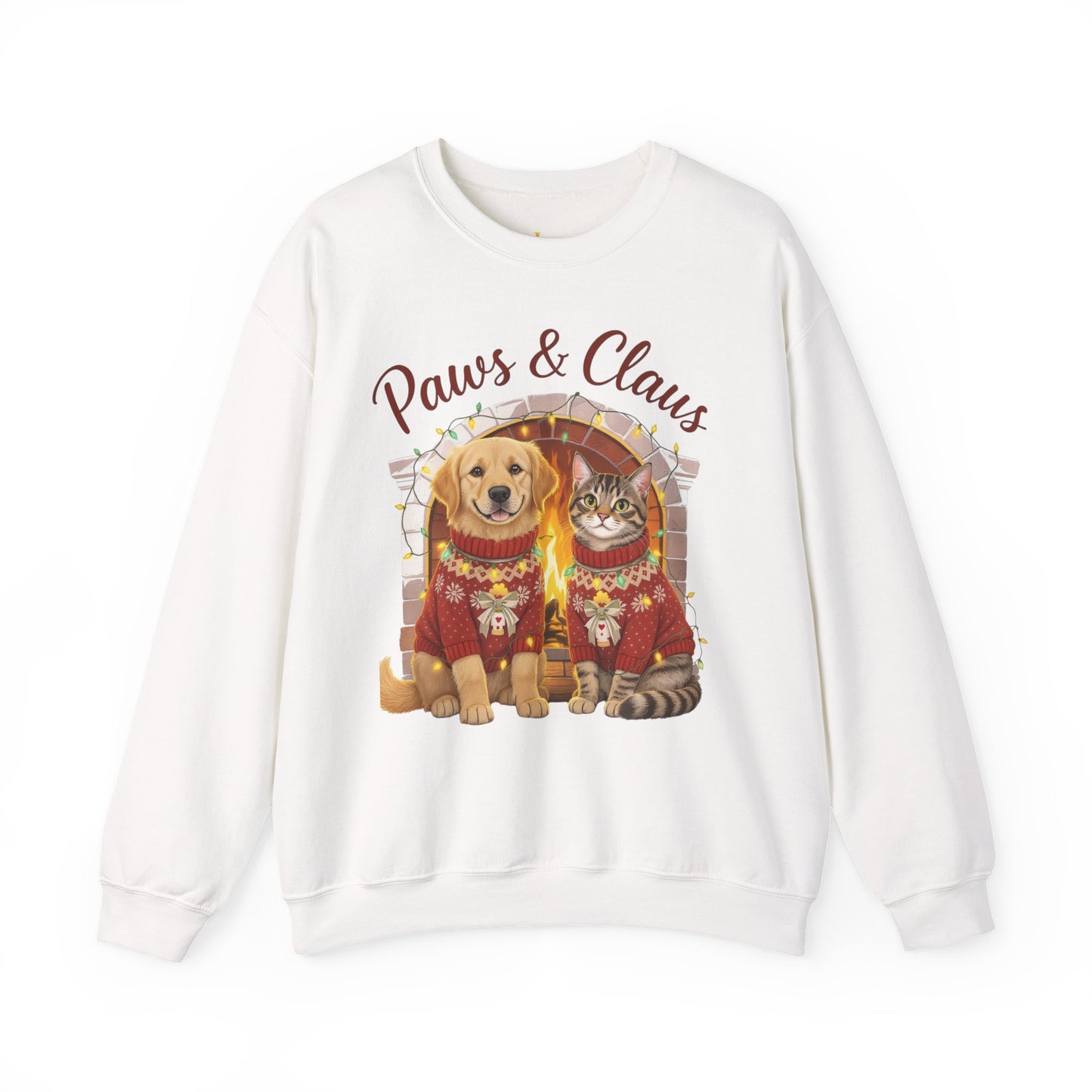 Christmas Paws & Claus Sweatshirt - Holiday Pet Lover Gift | Loom Noir