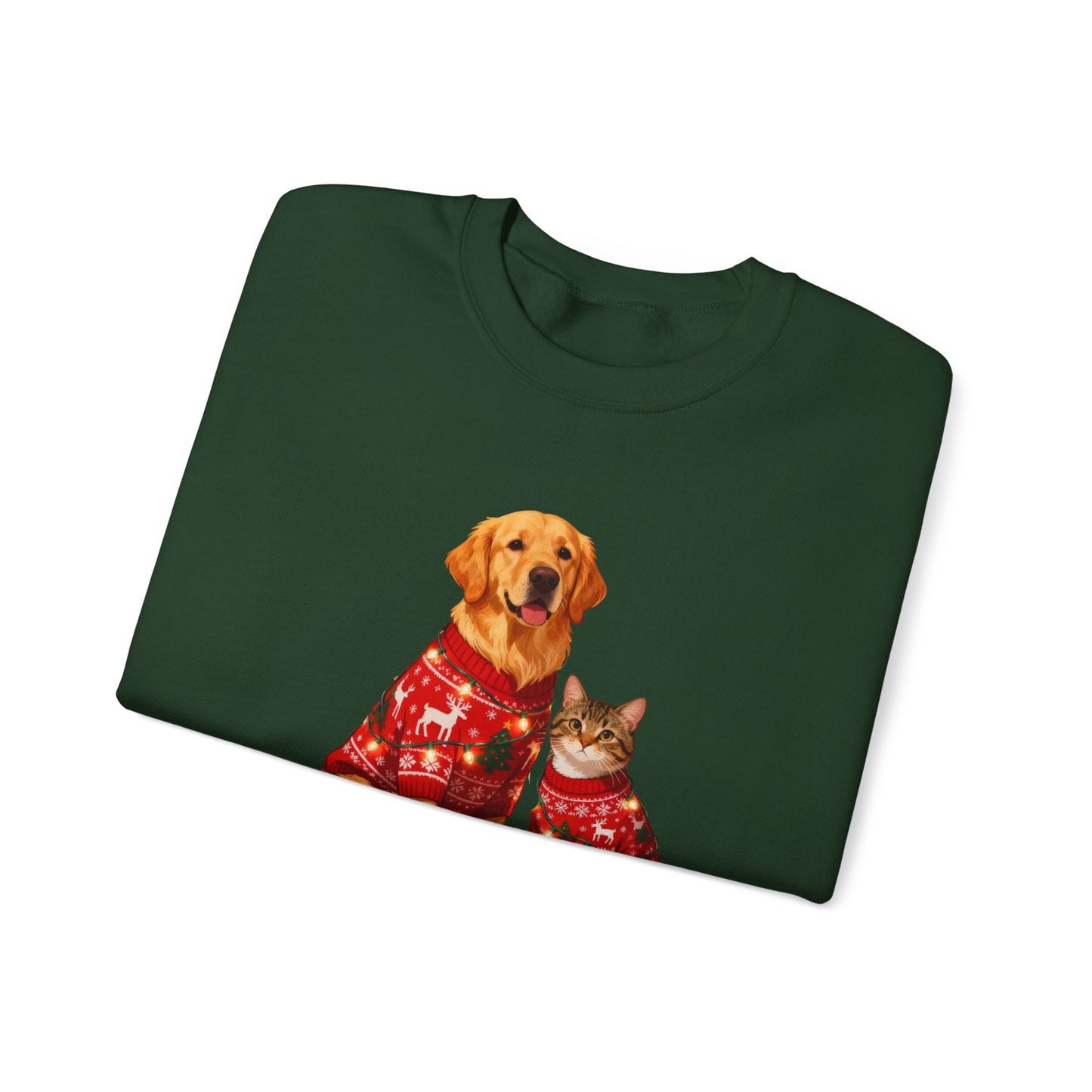 Holiday Pet Sweaters Heavy Blend Sweatshirt - Festive Crewneck | Loom Noir