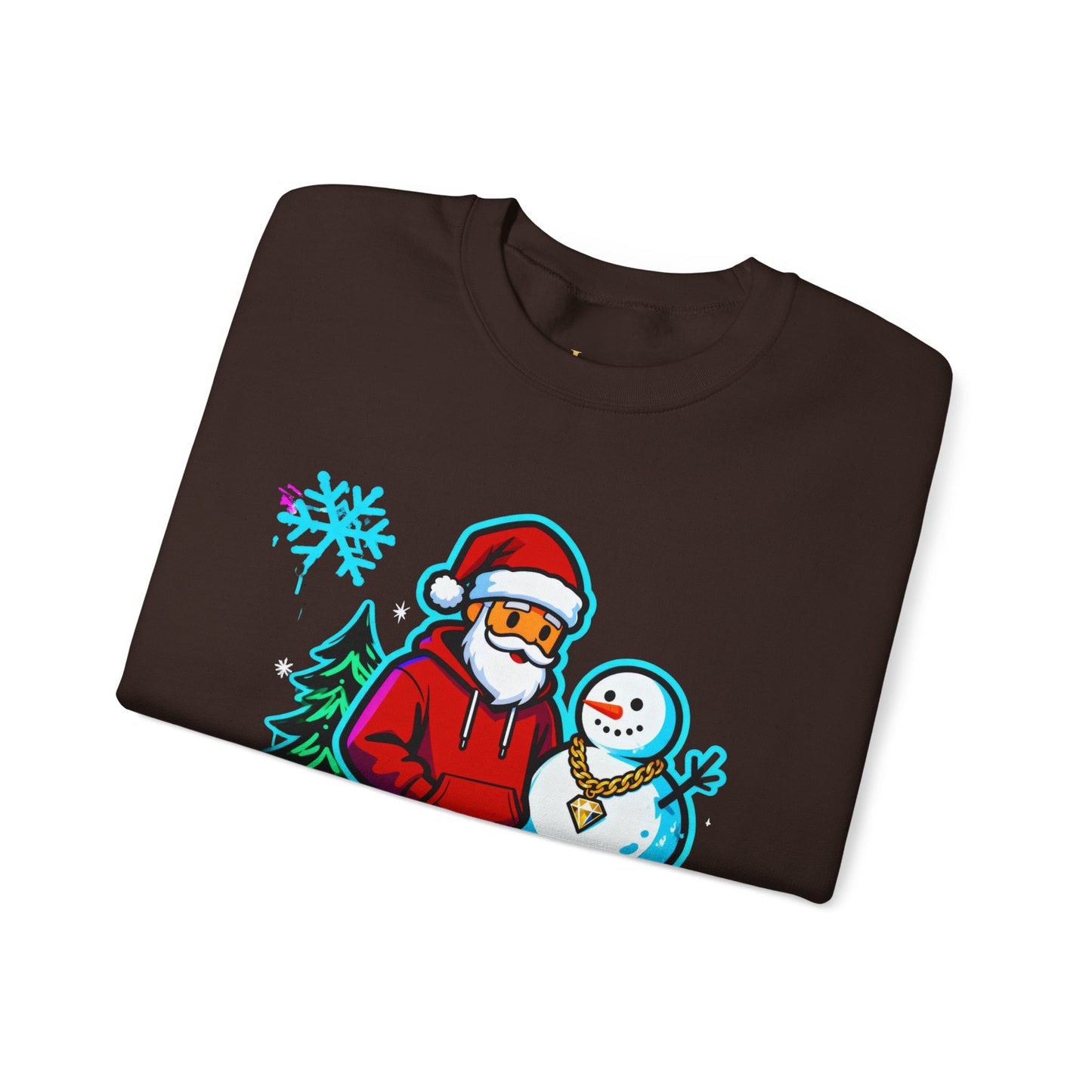 North Pole Trap House Sweatshirt - Funny Santa Christmas Crewneck | Loom Noir