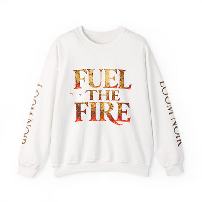 🔥 Fuel the Fire Crewneck Sweatshirt – Motivational Streetwear by Loom Noir