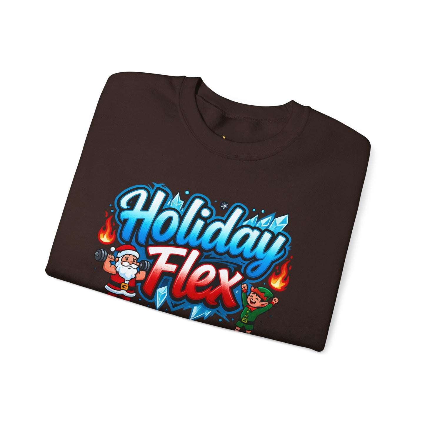 Holiday Flex Santa & Elf Sweatshirt - Funny Christmas Crewneck | Loom Noir
