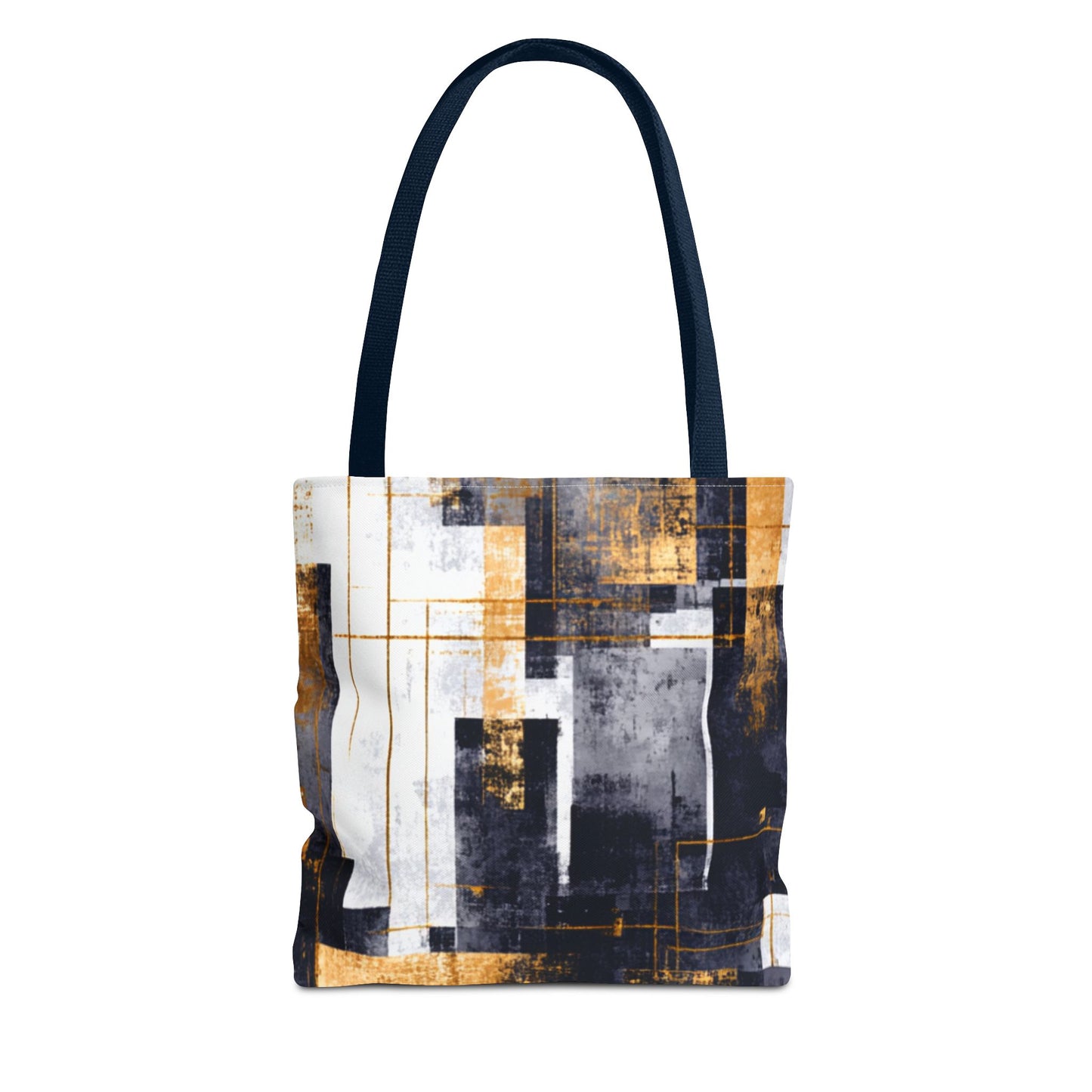 Modern Gold & Navy Tote Bag - Stylish Shopping Bag | Loom Noir