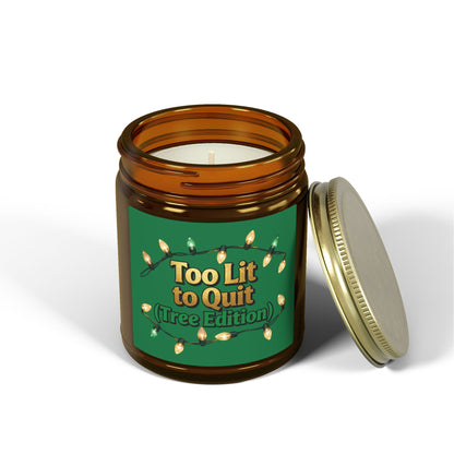 Too Lit to Quit Holiday Scented Candle - Eco-Friendly Coconut Apricot Wax | Loom Noir