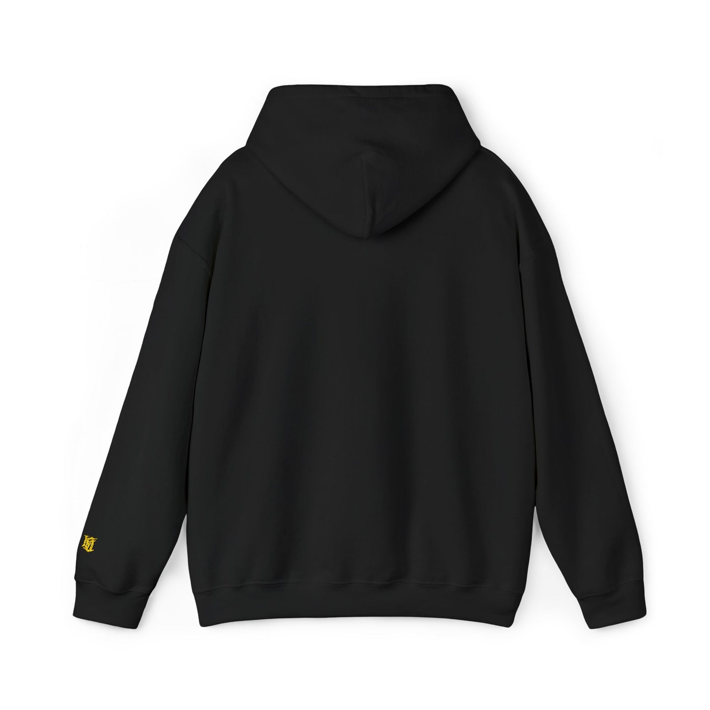 Gold Foil Text Hoodie - Loom Noir Premium Pullover | Streetwear