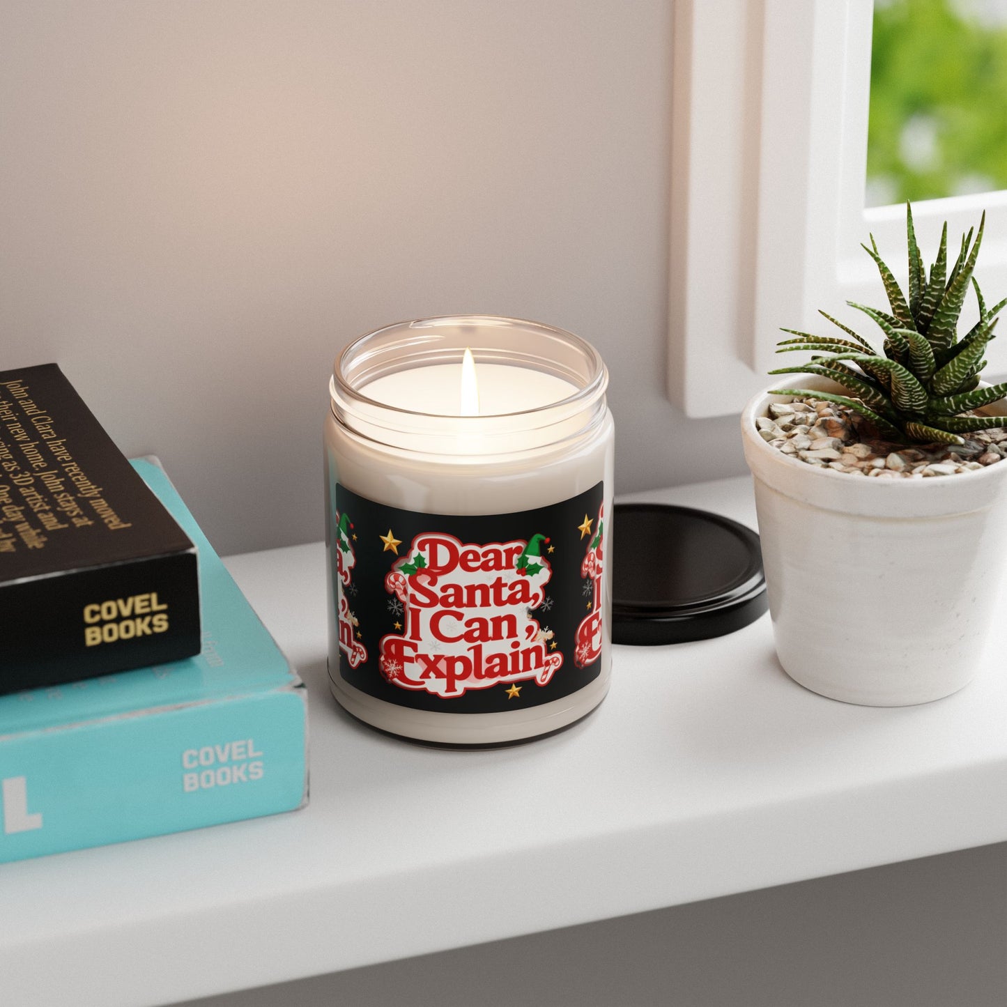 Dear Santa I Can Explain Scented Soy Candle - Funny Christmas 9oz | Loom Noir