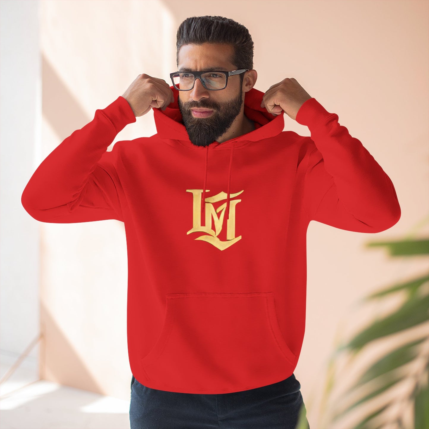 Gold Script LM Hoodie - Vintage Athletic Streetwear | Loom Noir