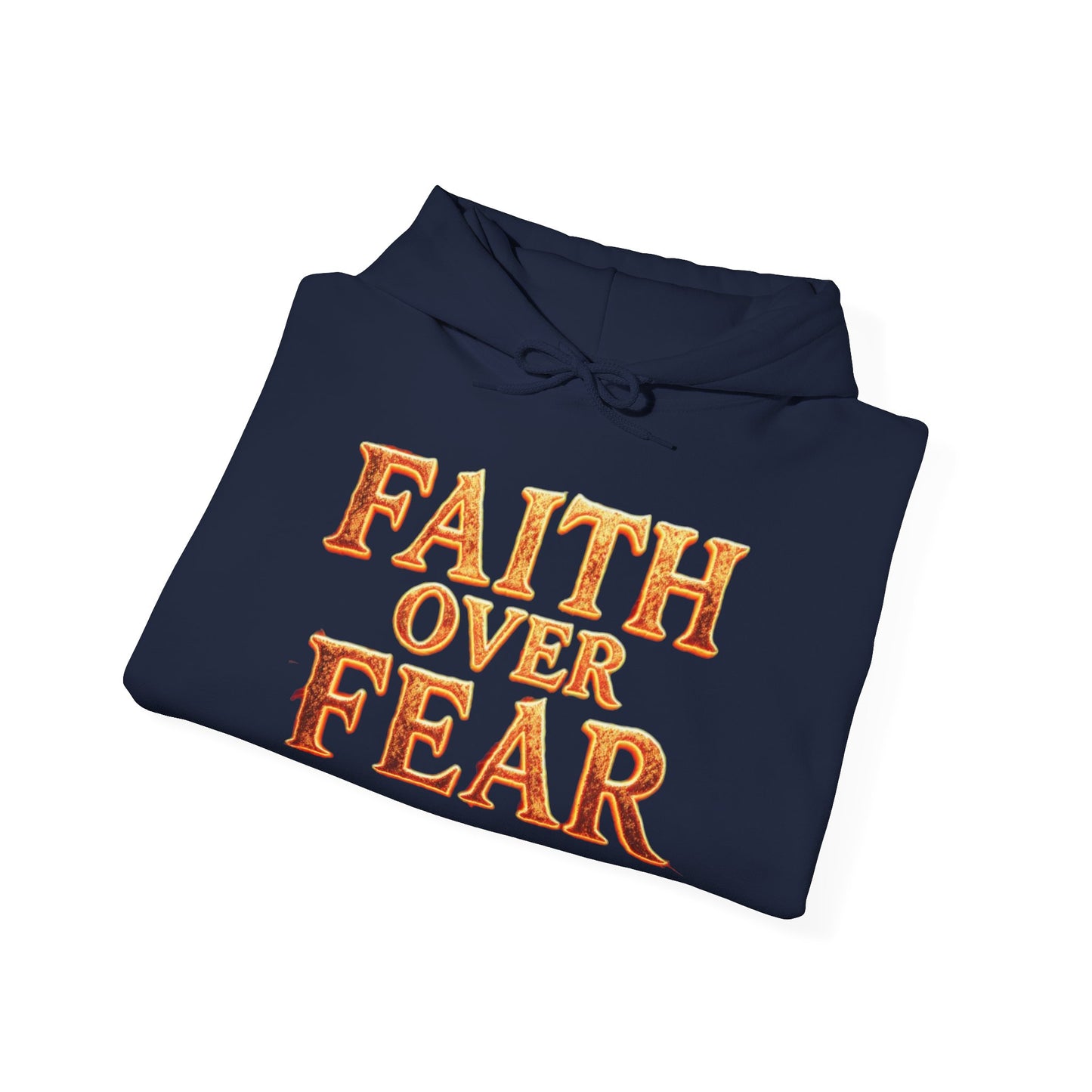 Faith Over Fear Hoodie Pullover - Christian Streetwear | Loom Noir
