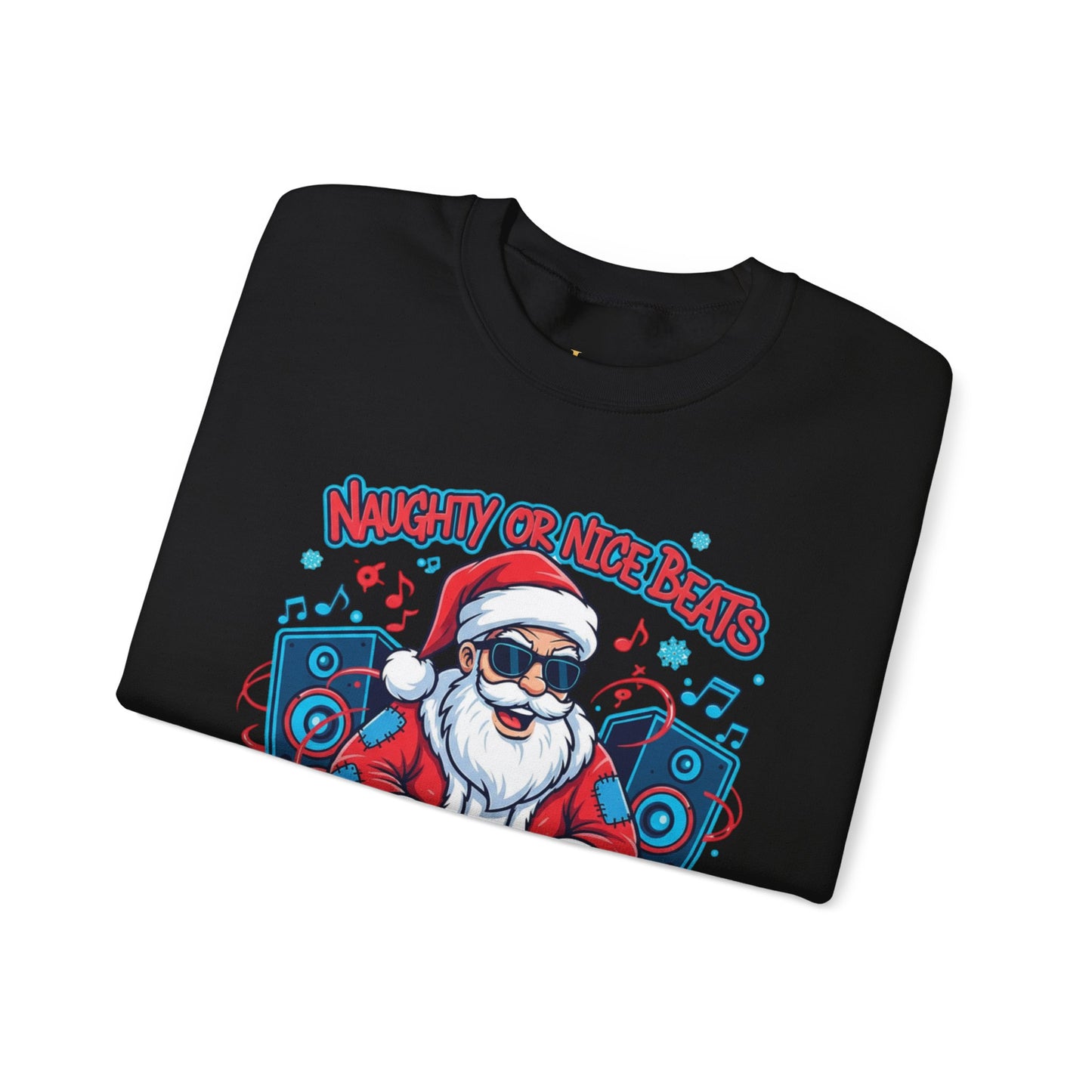 DJ Santa Merry Mix Sweatshirt - Naughty or Nice Beats Christmas | Loom Noir